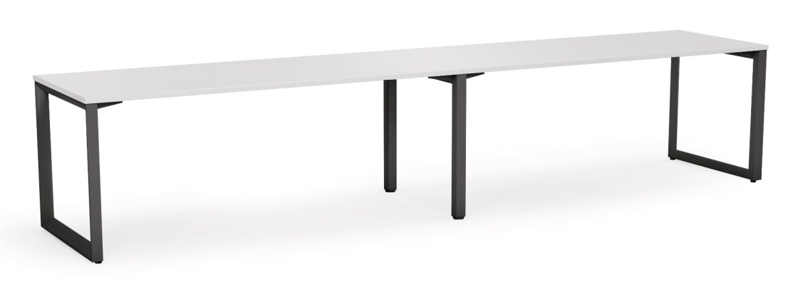 Anvil Straight Desk White White